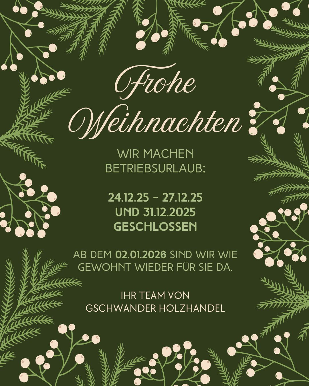 Frohe Weihnachten